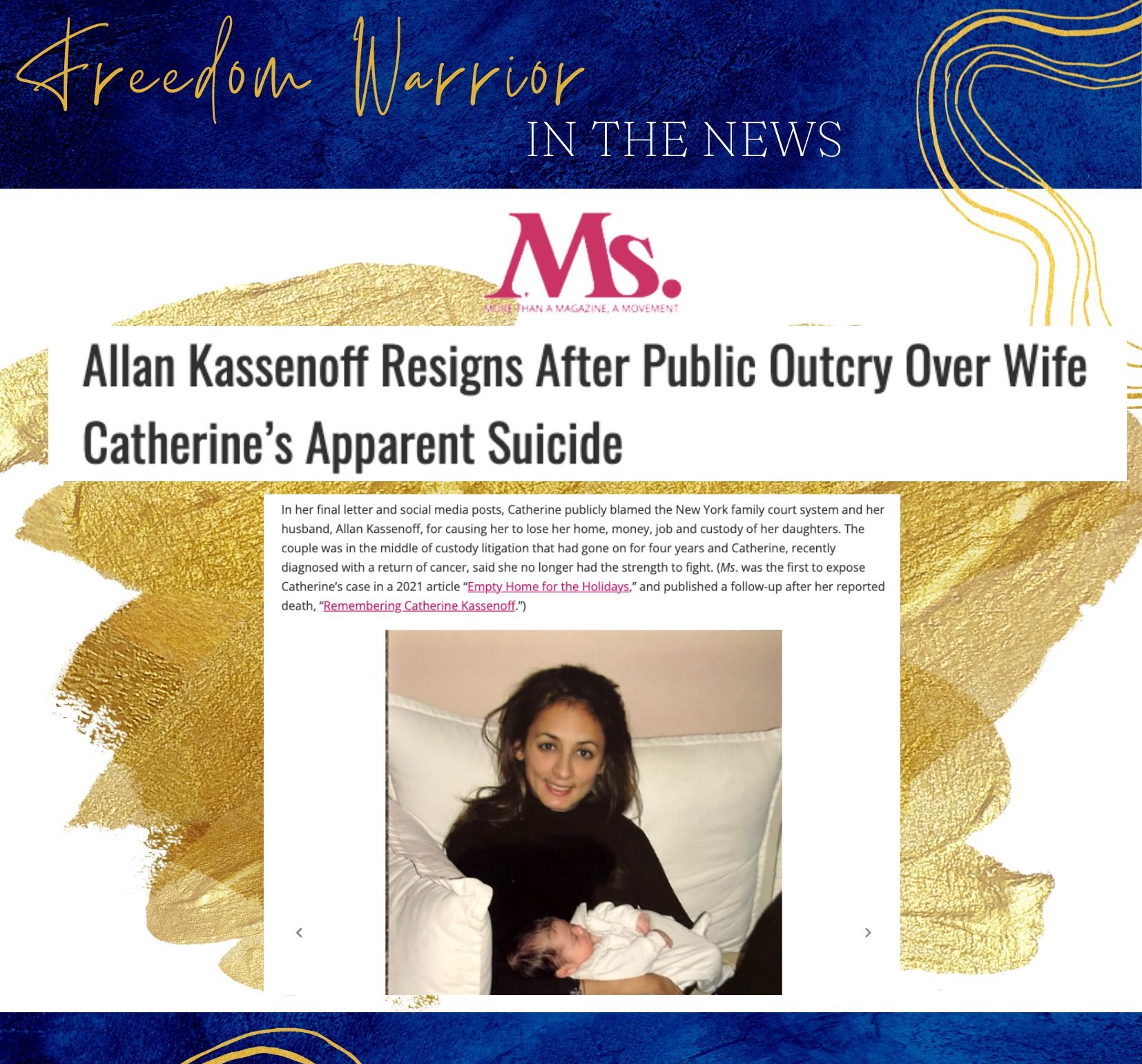 Allan Kassenoff Resigns After Public Outcry Over Wife Catherine’s Apparent Suicide