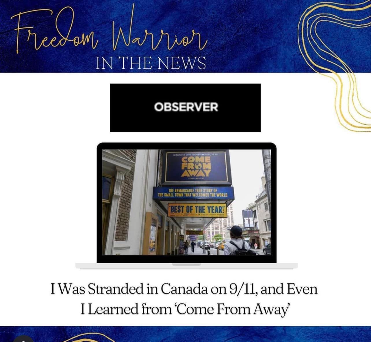 I Was Stranded in Canada on 9/11, and Even I Learned from ‘Come From Away’